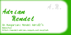 adrian mendel business card